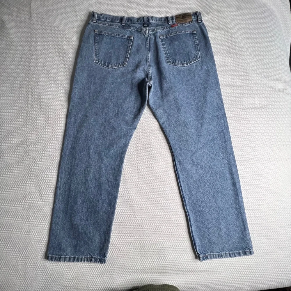 Wrangler‎ Men's Regular Fit Blue Denim Jeans 42x30 100% Cotton Workwear Western